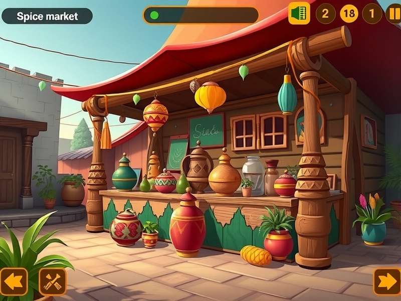 Cumin King Contest gameplay screenshot showing spice market